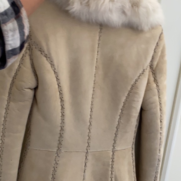 Alexander McQueen collectors fitted shearling, criss cross stitch Circa 2005 - Picture 6 of 16